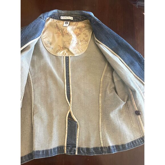 Vintage GAP Y2K Jean Jacket Size 14 Stretch Denim Classic Preppy Coastal Grandma - Picture 15 of 15